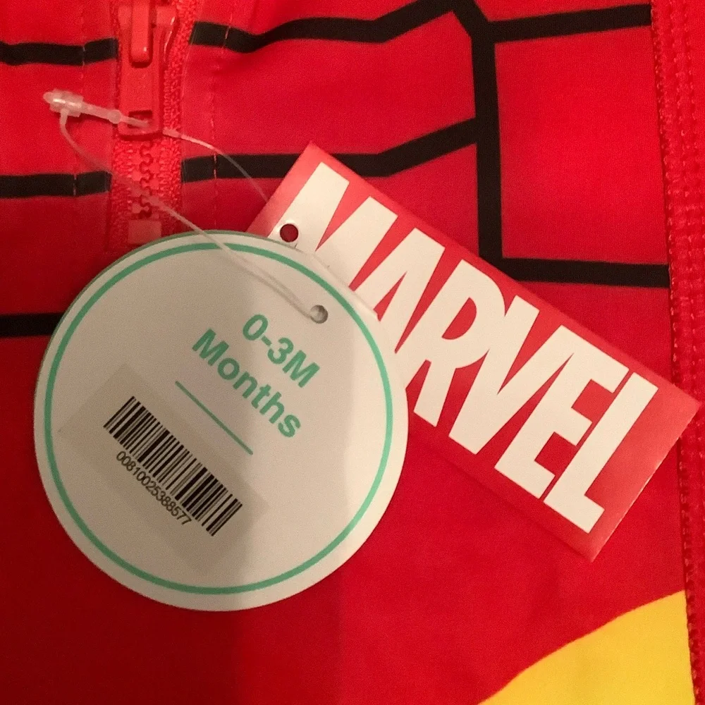 Marvel Red and Yellow Iron Man Infant Swim Rashguard